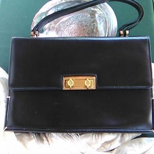 Vintage Black Leather Bag